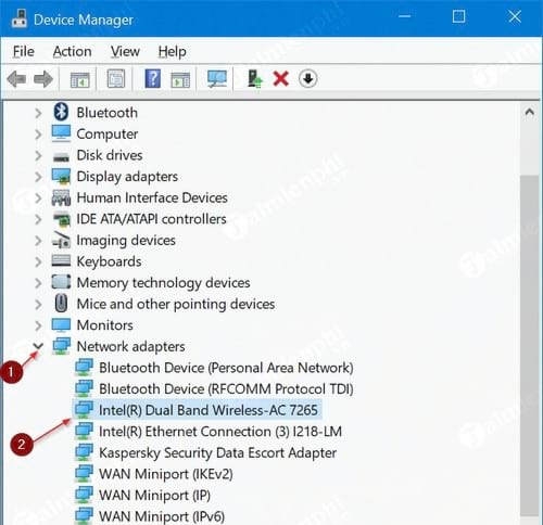Cài đặt lại Wireless Network Adapter Driver