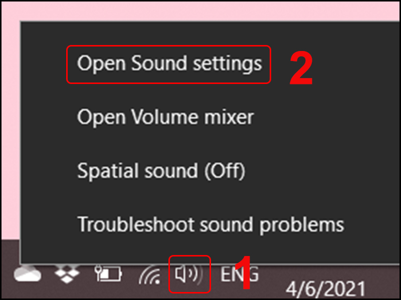 Chọn Open Sound Settings.