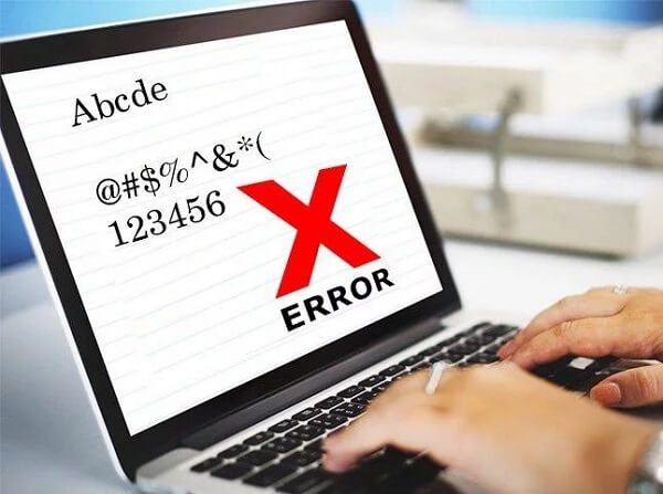 Dấu hiệu nhận biết bàn phím laptop bị loạn chữ