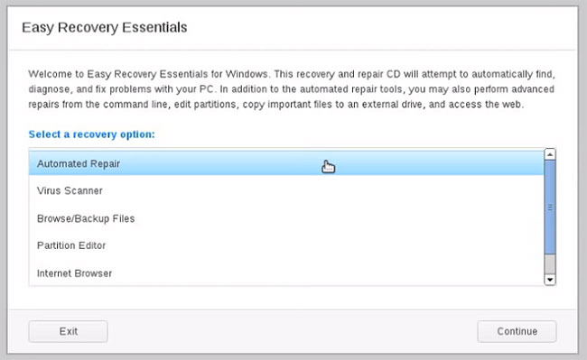 Dùng Easy Recovery Essentials khi không vào được Windows