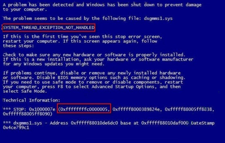 Lỗi 0x0000007E